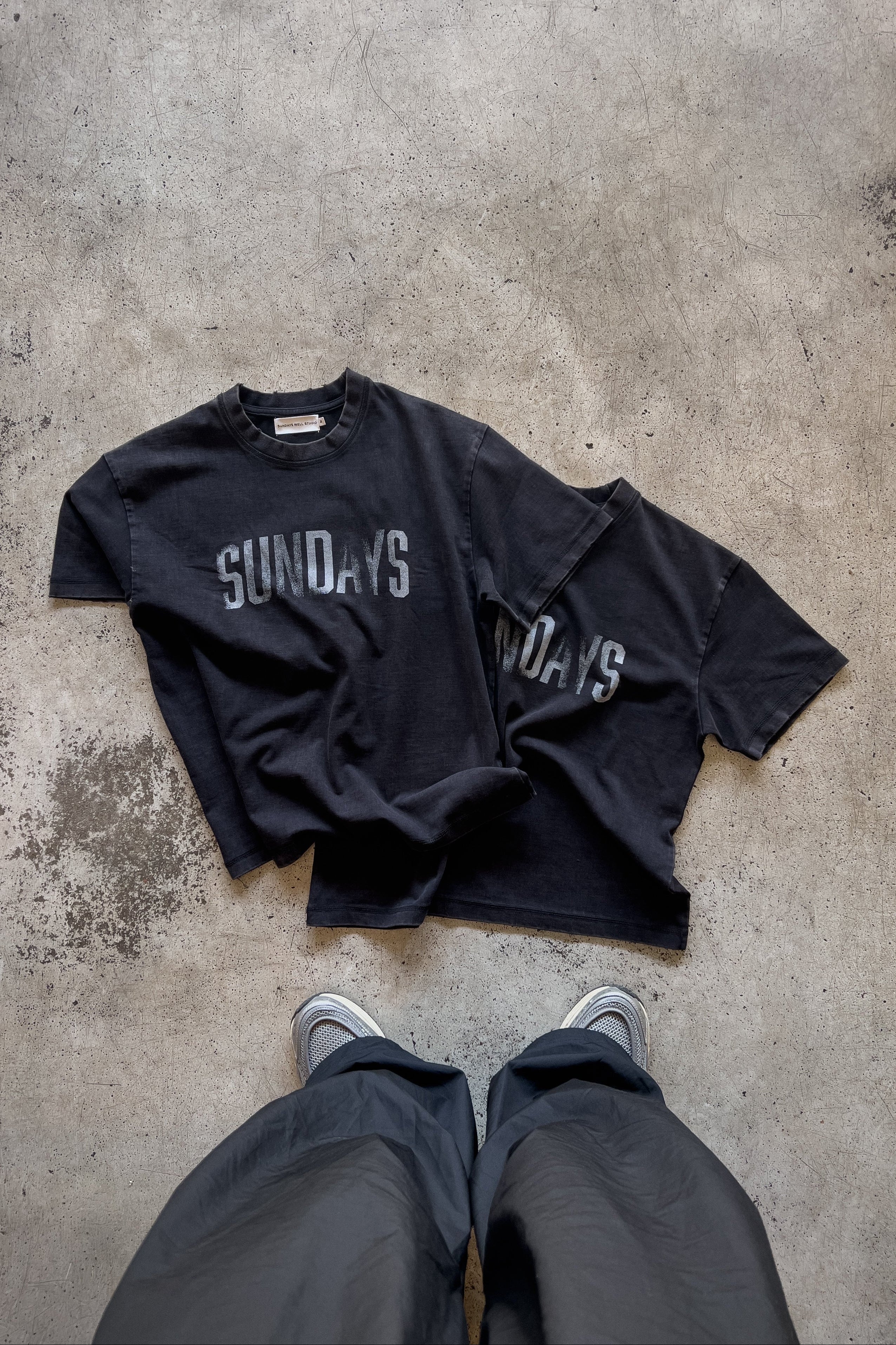 washed black t-shirt