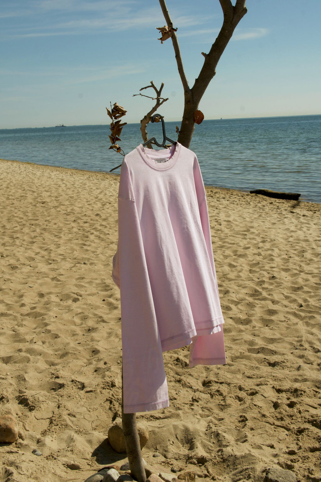 washed baby pink longsleeve